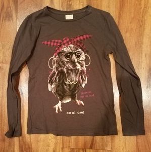 Zara long sleeve owl shirt size 11/12.